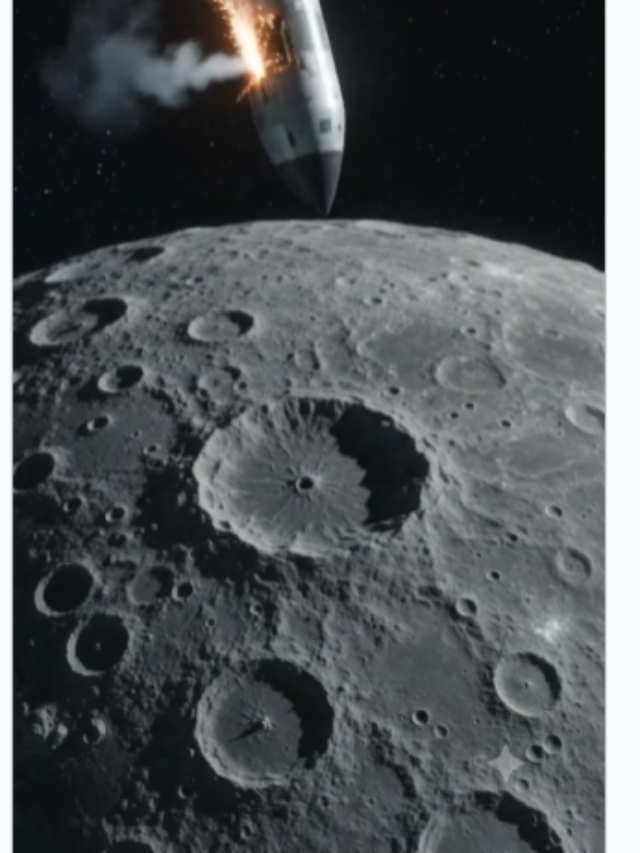 spacex rocket crashes on the moon
